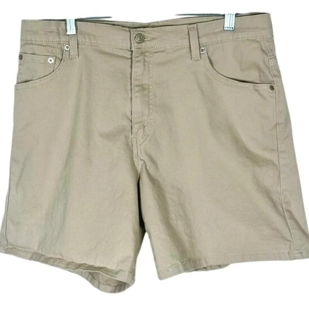 Levi's Women's‎ Khaki Casual Shorts Size 16 Cotton Blend Stretch